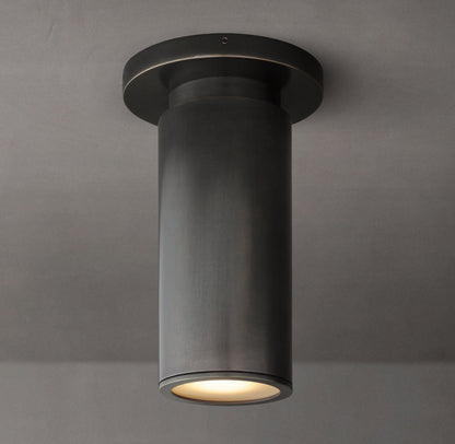 Compact Ceiling Mount Light Fixture Brass Construction Dimmable GU10 Socket Damp Rated for Bathroom Hallway Entry Closet Kitchen