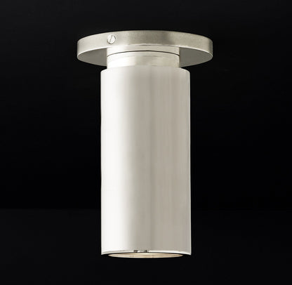Compact Ceiling Mount Light Fixture Brass Construction Dimmable GU10 Socket Damp Rated for Bathroom Hallway Entry Closet Kitchen