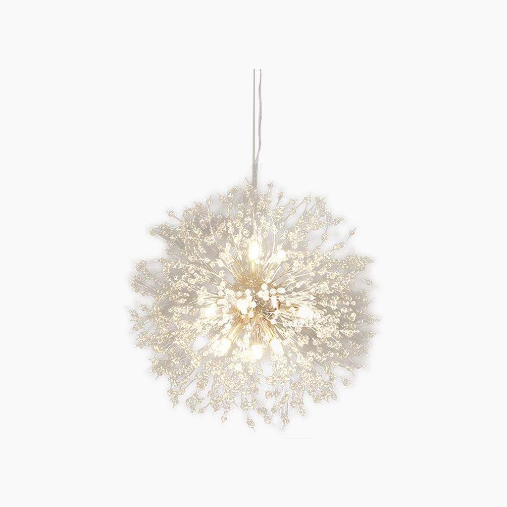 Sparkling Glass Crystal Ceiling Fixture Multi-Head Round & Rectangular LED Overhead Lighting for Dining Room Living Room Entry Hall Foyer Be
