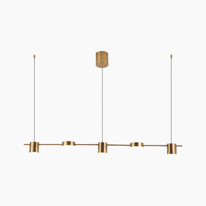 Multi-Head Island Pendant Light with Adjustable Brightness and Temperature for Dining Tables | Modern Aluminum Overhead Fixture in Black or