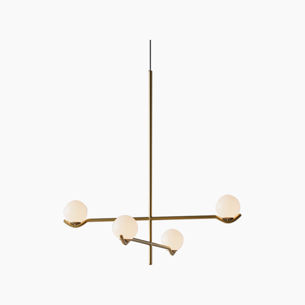 Multi-Globe Hanging Fixture with Adjustable LED Lighting for Dining Areas, Bedrooms & Entryways – Metal Frame with Glass Spheres in Black or