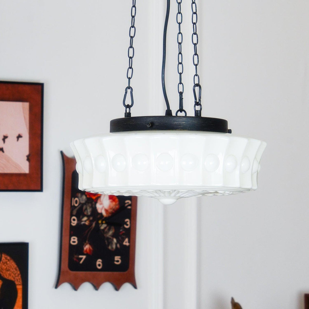 Hanging Ceiling Fixture with Dome Shade and Height-Adjustable Suspension for Kitchen Islands, Breakfast Nooks, Dining Spaces