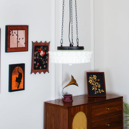 Hanging Ceiling Fixture with Dome Shade and Height-Adjustable Suspension for Kitchen Islands, Breakfast Nooks, Dining Spaces