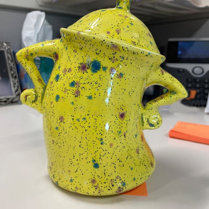 Kitchen Canister with Hands on Hips Design, Cookie Jar for Treats, Snack Container, Kitchen Storage Container