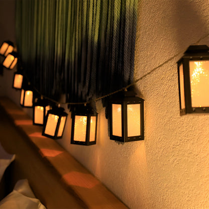 Charming Retro Industrial Metal Cage String Lights for Outdoor Ambiance