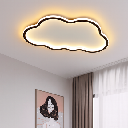 Plafonnier LED encastré blanc, 20 po, forme de nuage, luminaire pour chambre, salon, couloir, décoration moderne scandinave minimaliste