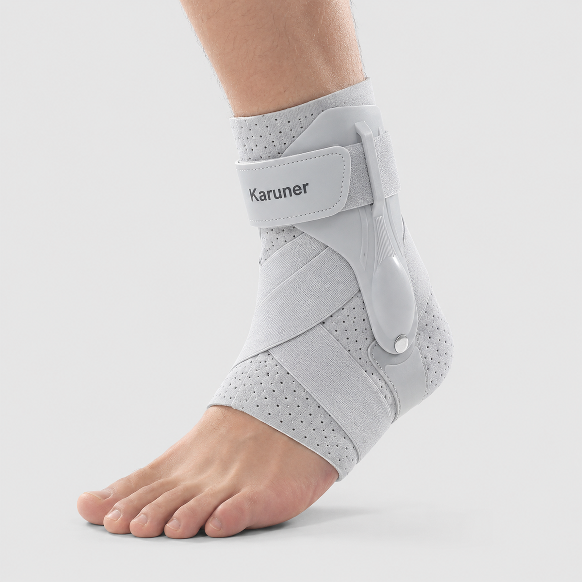 Attelle de cheville ajustable avec stabilisateurs latéraux pour la récupération sportive et la protection articulaire