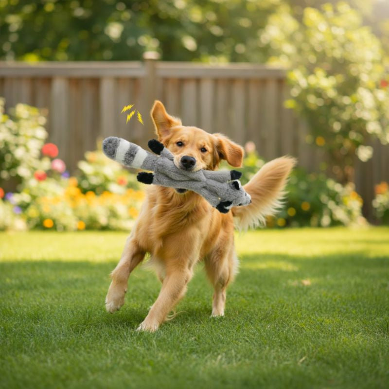 Jouet en peluche ludique pour chien avec pouët-pouët et papier bruissant | Polaire durable pour un amusement captivant