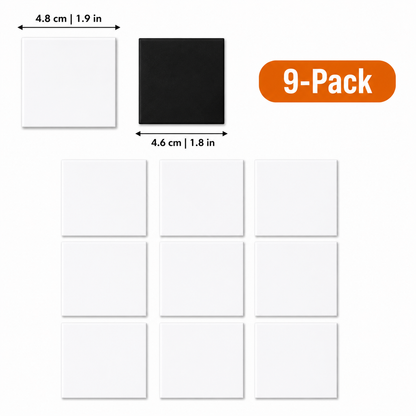 DIY Photo Fridge Magnets – Clear Acrylic Blank Magnet Set for Custom Pictures & Keepsakes – Round, Square & Rounded Edges – 9 or 16 Pack