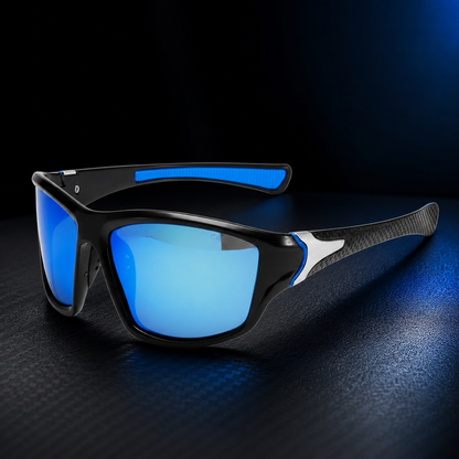 Lunettes de soleil de sport à verres polarisés UV400 – Lunettes pour l'extérieur et la conduite