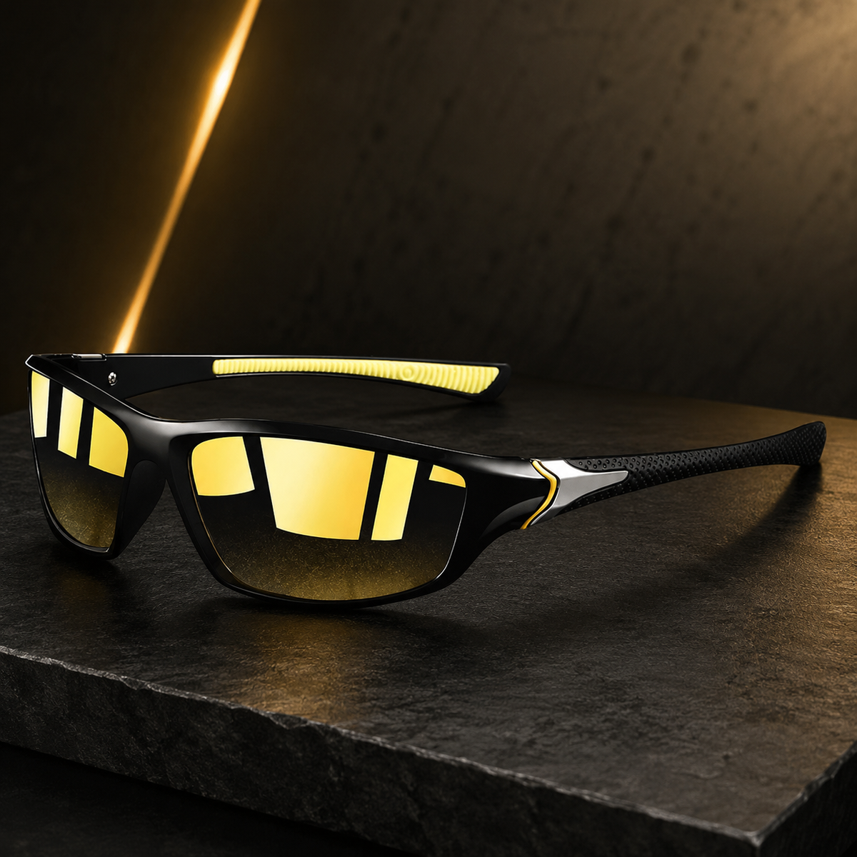 Lunettes de soleil de sport à verres polarisés UV400 – Lunettes pour l'extérieur et la conduite