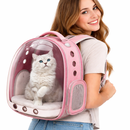 Comfort Pet | Sac à dos de transport pour chat avec filet respirant et design ergonomique | Approuvé par les compagnies aériennes pour un voyage en toute sécurité