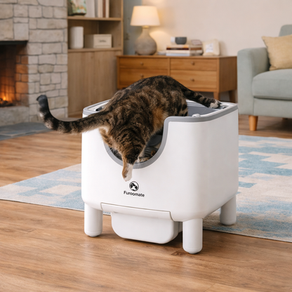 Smart Cat Litter Box | Automatic Self-Cleaning with Odor Control | Open-Top Design for Effortless Cleanliness
