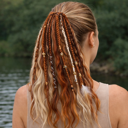Queue de cheval bohème avec perles et coquillages – Look de festival instantané pour femme