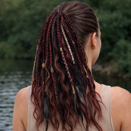 Queue de cheval bohème avec perles et coquillages – Look de festival instantané pour femme