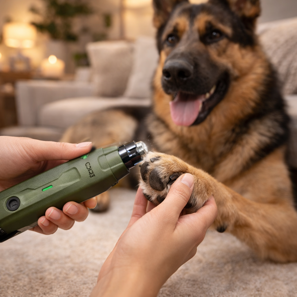 GroomPro | Lime pour ongles de chien avec 6 réglages de vitesse et technologie ultra-silencieuse | Design ergonomique pour un toilettage sécurisé des animaux