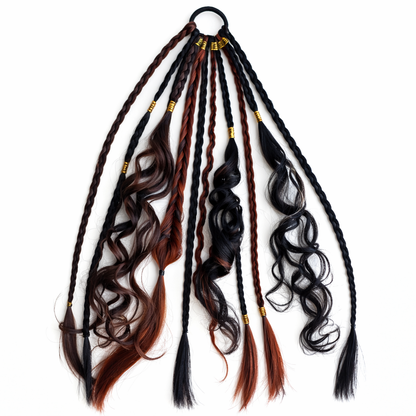 Queue de cheval bohème avec perles et coquillages – Look de festival instantané pour femme