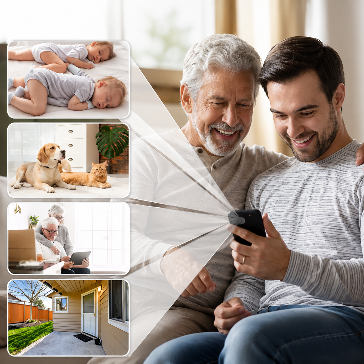 Compact HD Security Camera with Night Vision for Indoor & Outdoor Monitoring | 1080P Wireless Surveillance Cam | Motion Detection Alerts