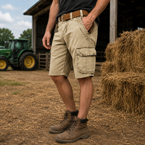 RUGGAREX – Men Cargo Shorts Lightweight Multi Pocket Casual Wear