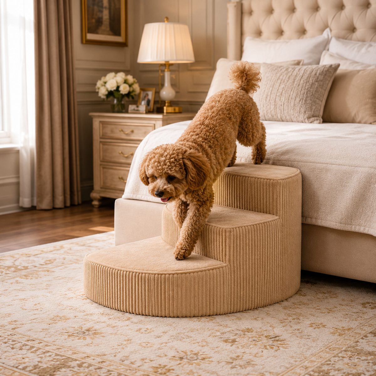 Rampe pour chien pour lit | Rampe orthopédique antidérapante pour animaux avec design stable | Accès facile pour chiens de petite taille et âgés
