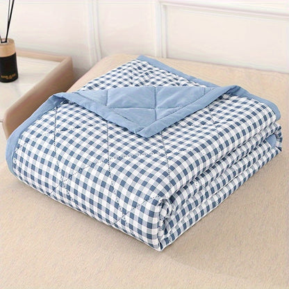 Chic Plaid | Cooling Blanket with Lightweight Design | Breathable Comfort for Warm Evenings