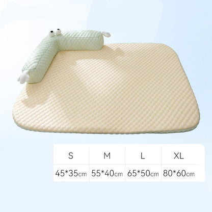 Dog Cooling Mat for Summer, Silk Cooling Pad for Dogs and Cats, Washable Pet Cooling Mat for Crate and Bed