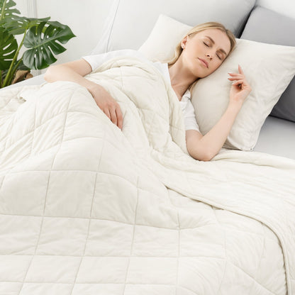 Chill Comfort | Couverture rafraîchissante pour lit avec tissu japonais avancé | Conception double face pour les dormeurs ayant chaud