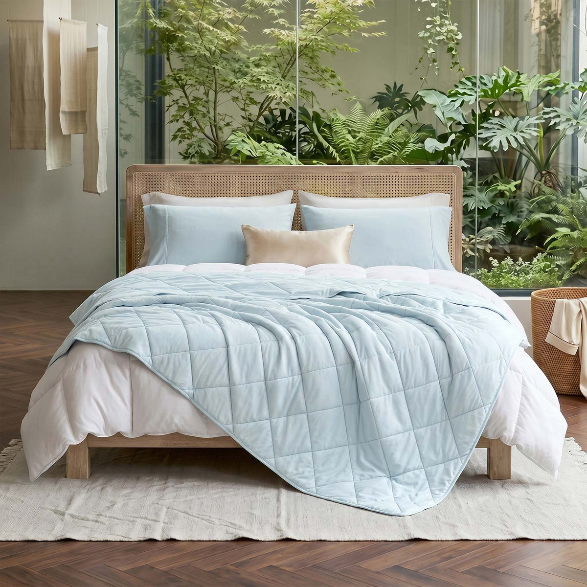Confort Fraîcheur | Couverture rafraîchissante pour lit avec technologie de tissu japonaise | Conception légère pour les dormeurs qui ont chaud