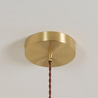 Hanging Ceiling Light Fixture White Ceramic Shade with Gold Hardware 9 in Adjustable Cord for Kitchen Island Dining Room Indoor Use E26 Sock