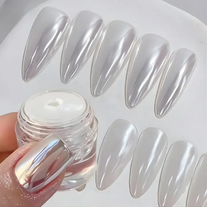 Mirror Chrome Nail Powder for High-Gloss Metallic Manicure Finish – Works on Gel, Acrylic & Natural Nails – Easy DIY Application for Salon-Q