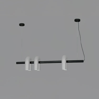 Contemporary Adjustable Multi-Head Ceiling Light Fixture with Rotating Arms for Dining Room Bedroom Living Space 40-Inch Modular Suspended L