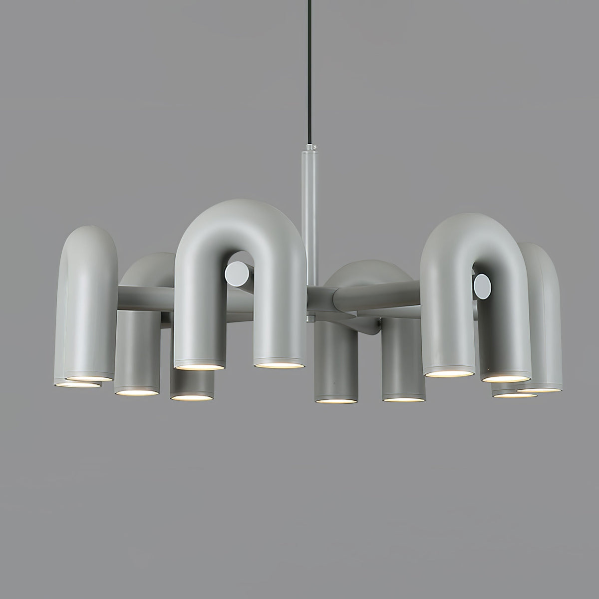 Contemporary Adjustable Multi-Head Ceiling Light Fixture with Rotating Arms for Dining Room Bedroom Living Space 40-Inch Modular Suspended L