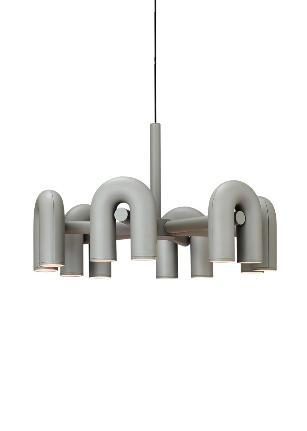 Contemporary Adjustable Multi-Head Ceiling Light Fixture with Rotating Arms for Dining Room Bedroom Living Space 40-Inch Modular Suspended L