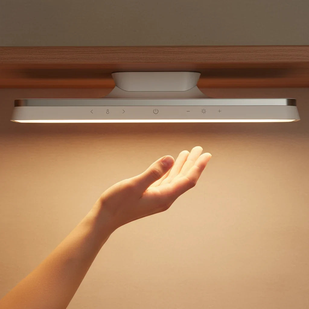 Barre lumineuse LED magnétique rechargeable – Éclairage sans fil sous meuble pour cuisine, placard, couloir et chambre – Intensité réglable par commande tactile