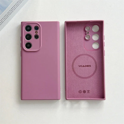 Premium Soft-Touch Silicone Phone Case for Samsung Galaxy S21-S26 | Shock-Absorbing Full-Body Protection | Wireless Charging Compatible
