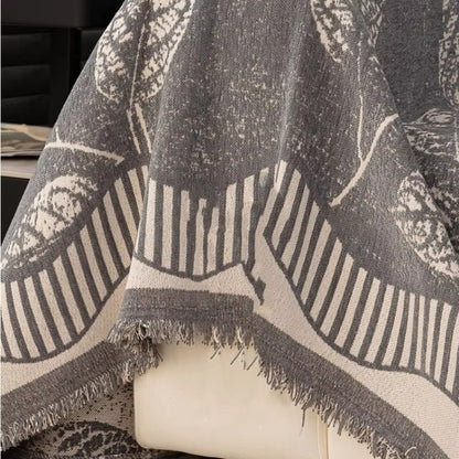 Cleo Sofa Cover - Chenille Leaf Pattern, Machine Washable, Anti-Slip