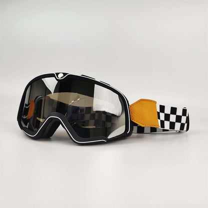 Lunettes de moto classiques | Style rétro avec protection UV | Confort optimal, portables sur des lunettes de vue