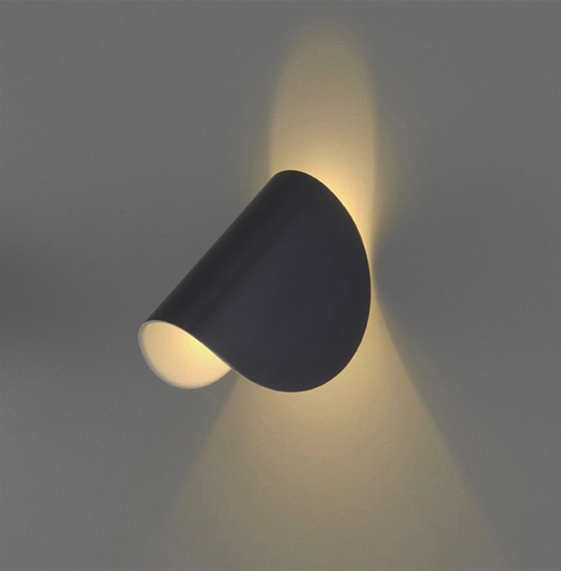 Applique murale LED à double faisceau, aluminium noir et blanc, intérieur et extérieur, 6W, 3000K, éclairage chaud, pour couloir, salon, chambre et entrée