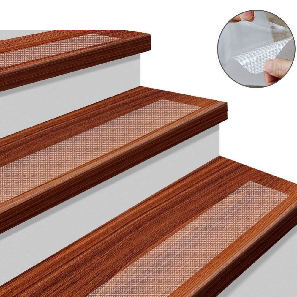 Bandes d'escalier antidérapantes transparentes | Bandes antidérapantes pour une sécurité renforcée | Idéales pour les maisons avec des enfants et des personnes âgées