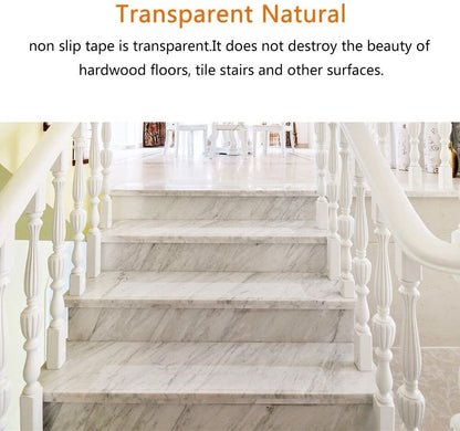 Bandes d'escalier antidérapantes transparentes | Bandes antidérapantes pour une sécurité renforcée | Idéales pour les maisons avec des enfants et des personnes âgées