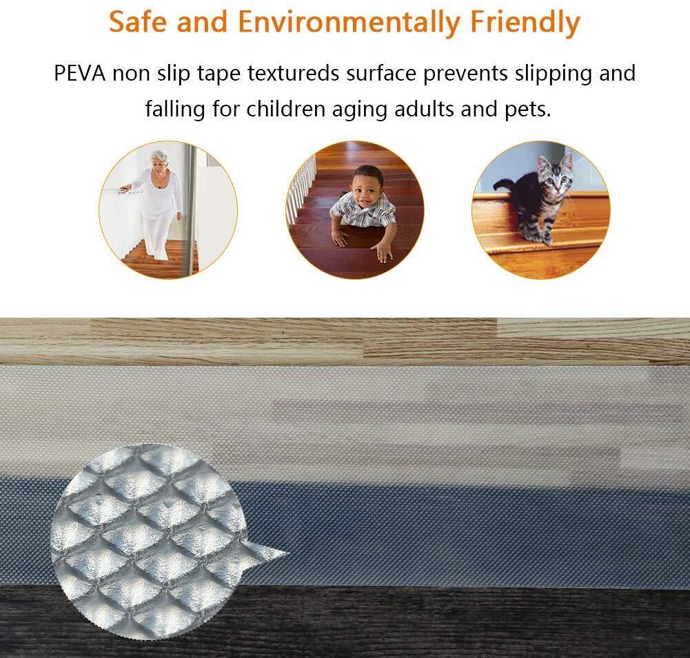 Bandes d'escalier antidérapantes transparentes | Bandes antidérapantes pour une sécurité renforcée | Idéales pour les maisons avec des enfants et des personnes âgées