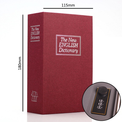 Book Safe with Combination Lock, Small Lock Box for Cash, Small Safe Box for Jewelry, Diversion Book Safe with Key Lock