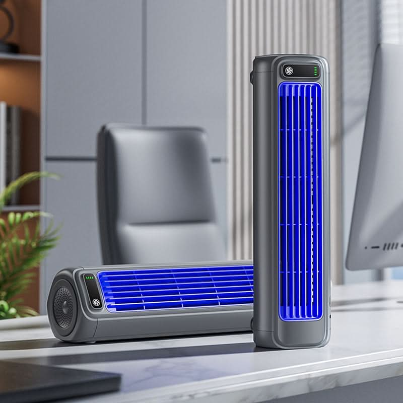 Ventilateur climatiseur portable, ventilateur sans pales rechargeable pour bureau et mur, rafraîchisseur d'air personnel pour domicile et bureau