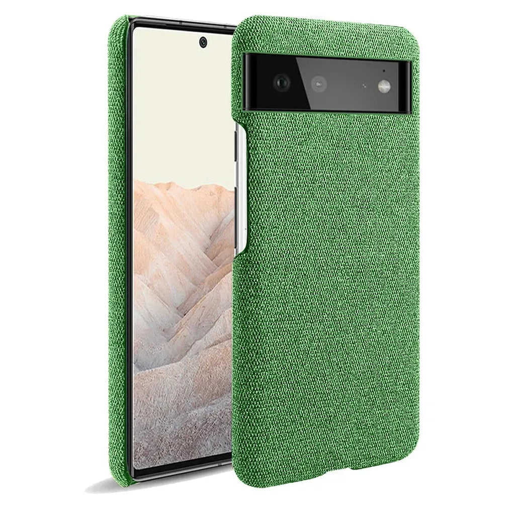 Fabric-Textured Protective Case for Google Pixel – Shock-Absorbing TPU with Raised Edges, Precision Fit for All Pixel Models 7-11 Pro XL
