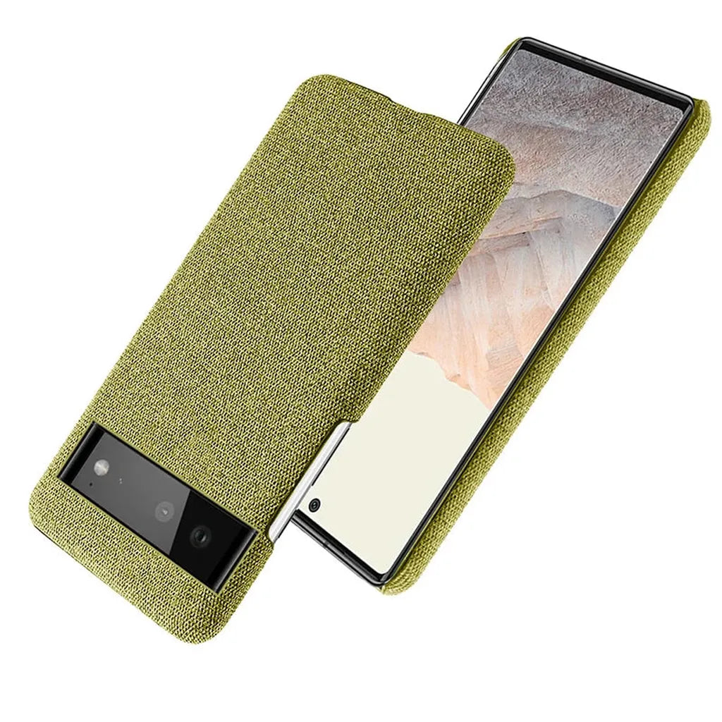 Fabric-Textured Protective Case for Google Pixel – Shock-Absorbing TPU with Raised Edges, Precision Fit for All Pixel Models 7-11 Pro XL