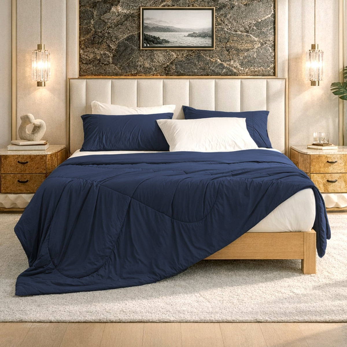 Cloud-Like Comforter | Lightweight Cooling Comforter with Q-max 0.46 | Breathable Design for Hot Sleepers