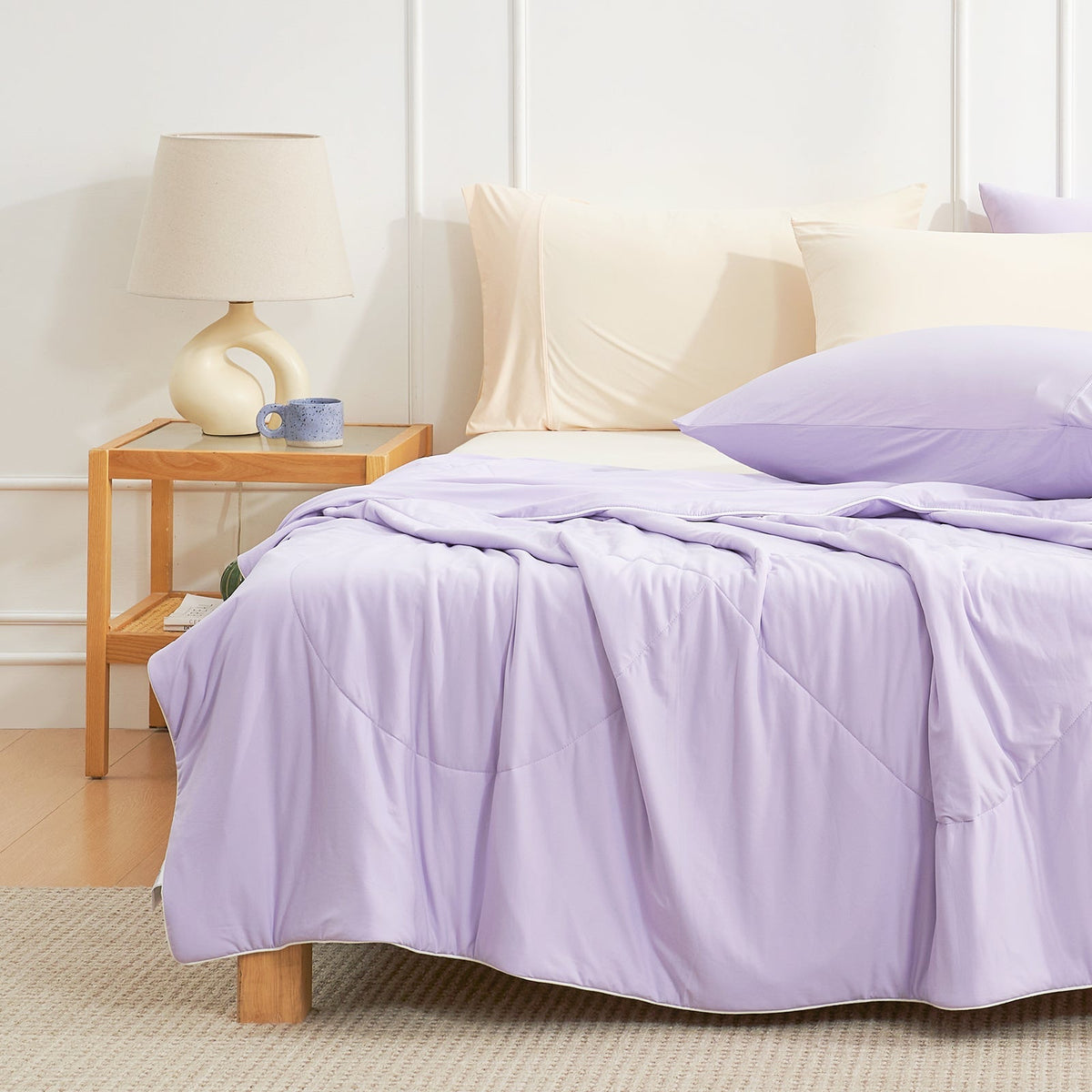 Couette rafraîchissante sensation nuage | Tissu japonais léger à effet fraîcheur instantané | Conception respirante pour les personnes ayant chaud en dormant