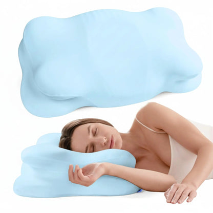 Ortekor Cloud Alignment Pillow | Adjustable Fill & Dual Height Design for Personalized Sleep Comfort