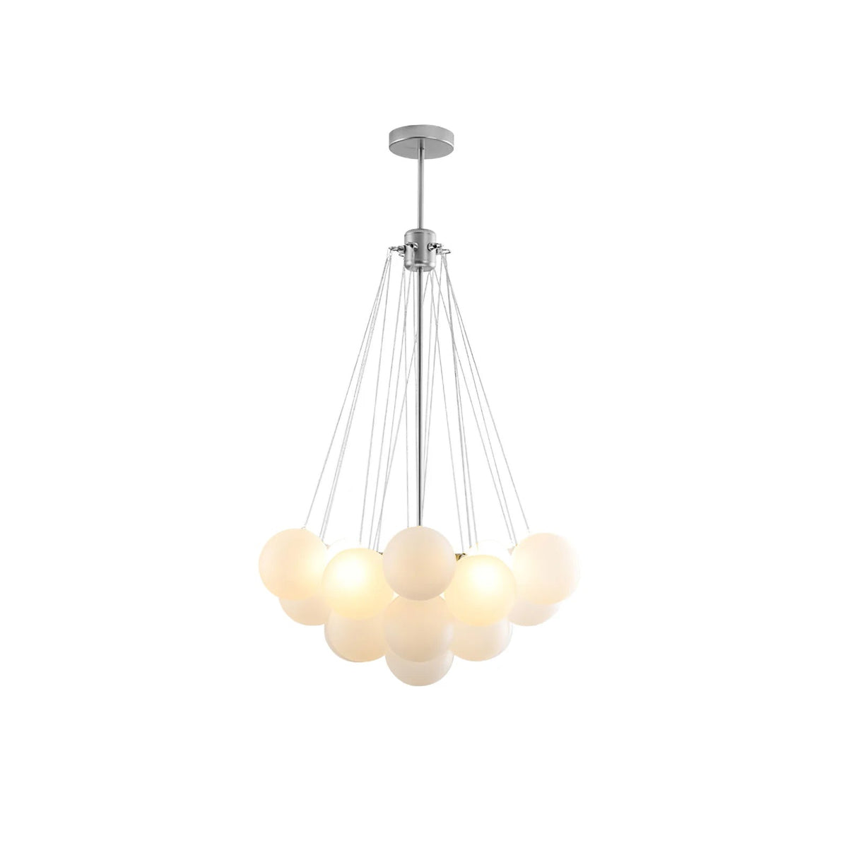 Hanging Ceiling Light Multi-Globe Frosted Glass Fixture Gold Black Chrome for Dining Room Kitchen Island Entryway Indoor Chandelier Adjustab