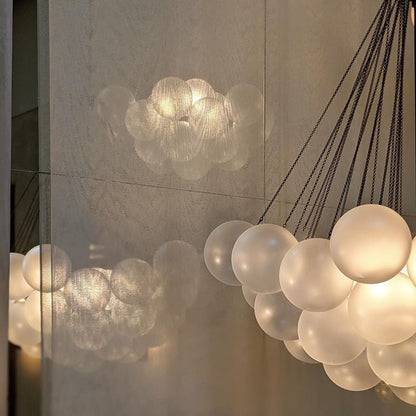 Hanging Ceiling Light Multi-Globe Frosted Glass Fixture Gold Black Chrome for Dining Room Kitchen Island Entryway Indoor Chandelier Adjustab